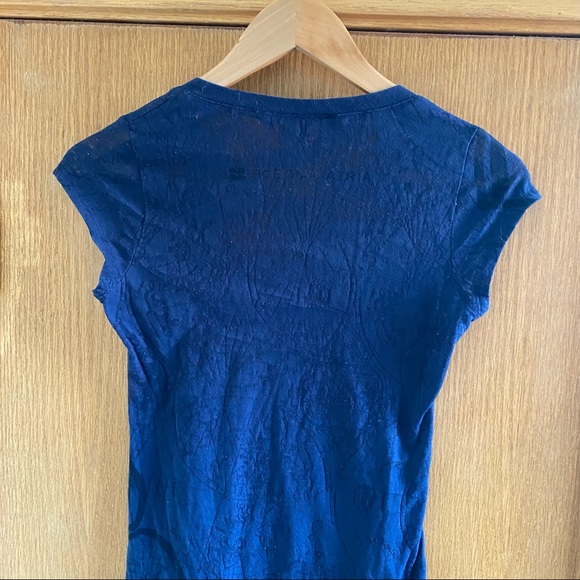 BCBGMAXAZRIA • Patterned Burnout Scoop Neck Tee - Size XS - Picture 13 of 16